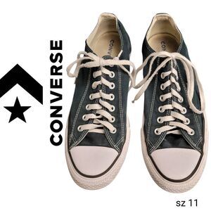 Converse Faded Black Canvas Sneakers Men’s – Classic Low Top Casual Shoes